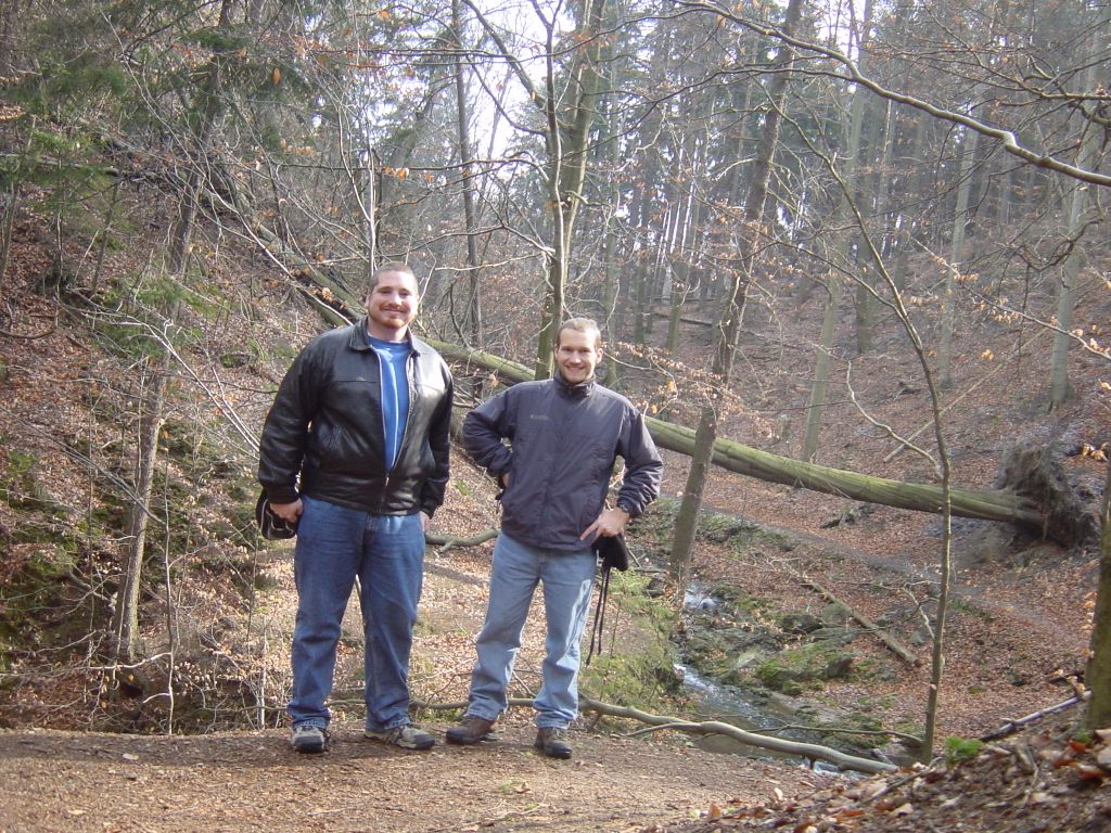 

This is in a big park that is right near Rick and Kara's apartment.  
Rick and I went for a little hike on Saturday morning.
