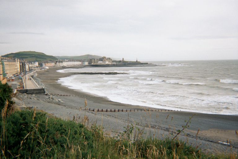 
This is the view from above Aberyswyth.
It's looking down on the town.
